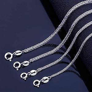 Amazon.com: Epinki 16 Inch Chains Necklace 0.8MM, 925